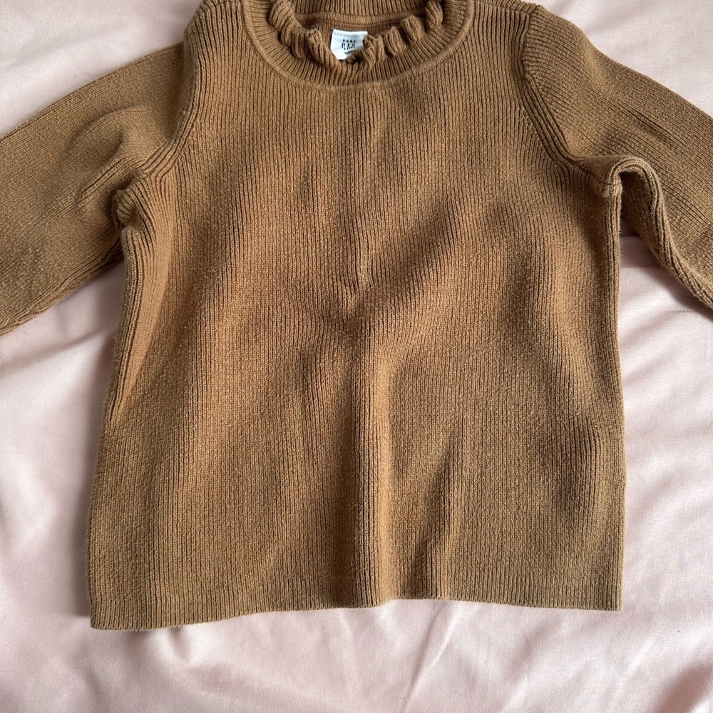 GAP Tan Cowl Neck Sweater with Relaxed Fit